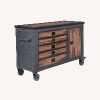 Dark Brown Wood Chest