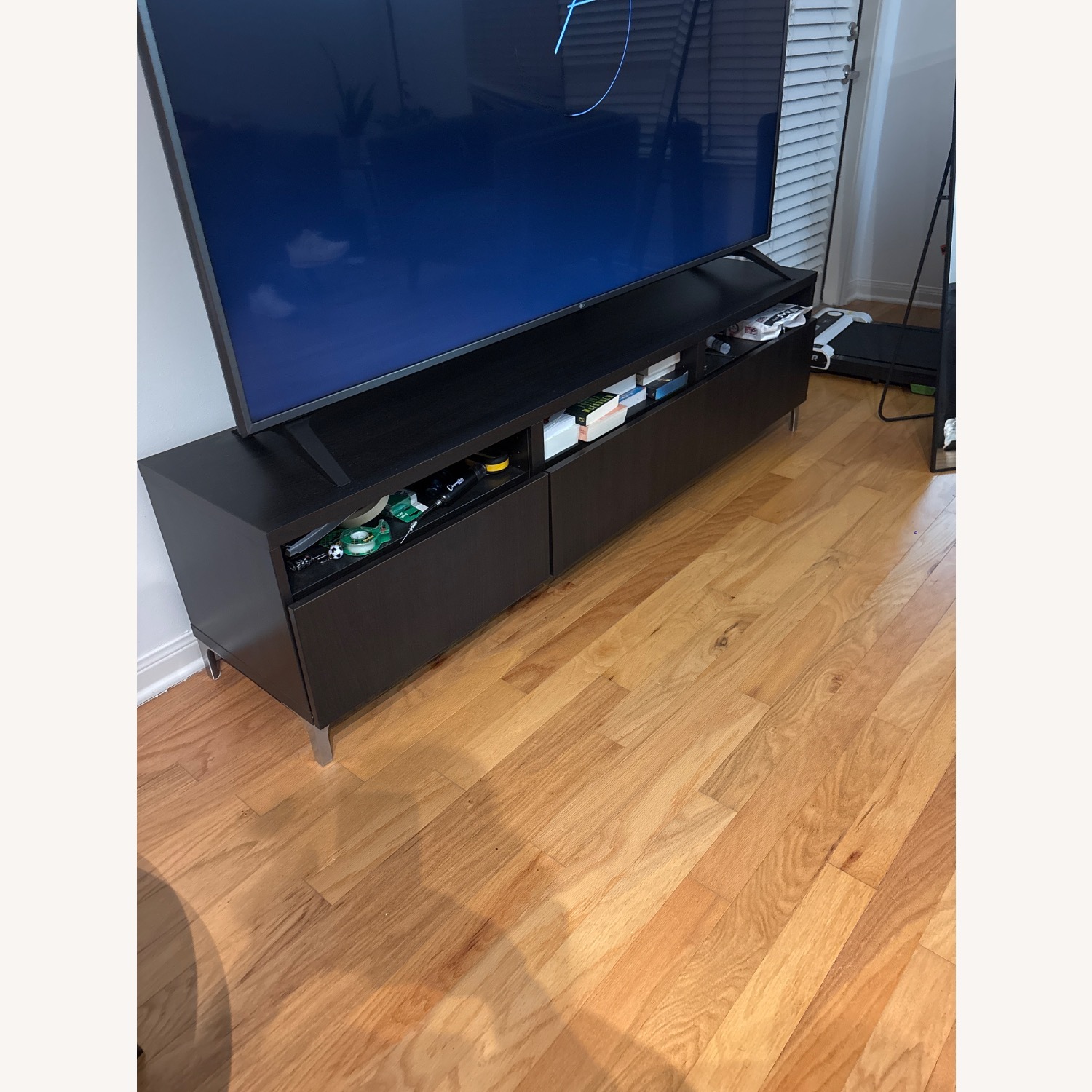 IKEA Dark Brown Wood TV Stand - image-2