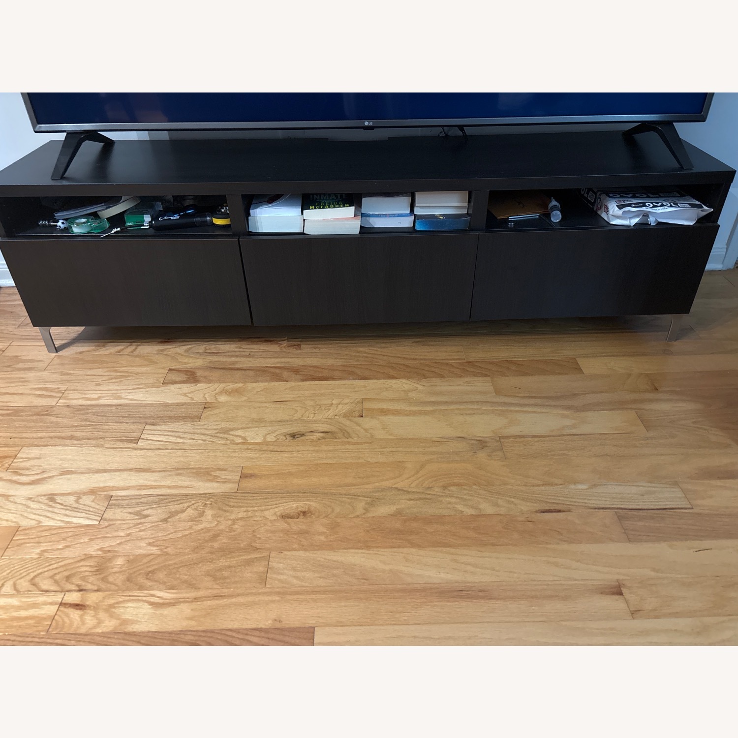 IKEA Dark Brown Wood TV Stand - image-3