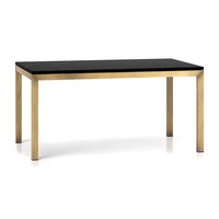 CB2 Black Marble Side Table