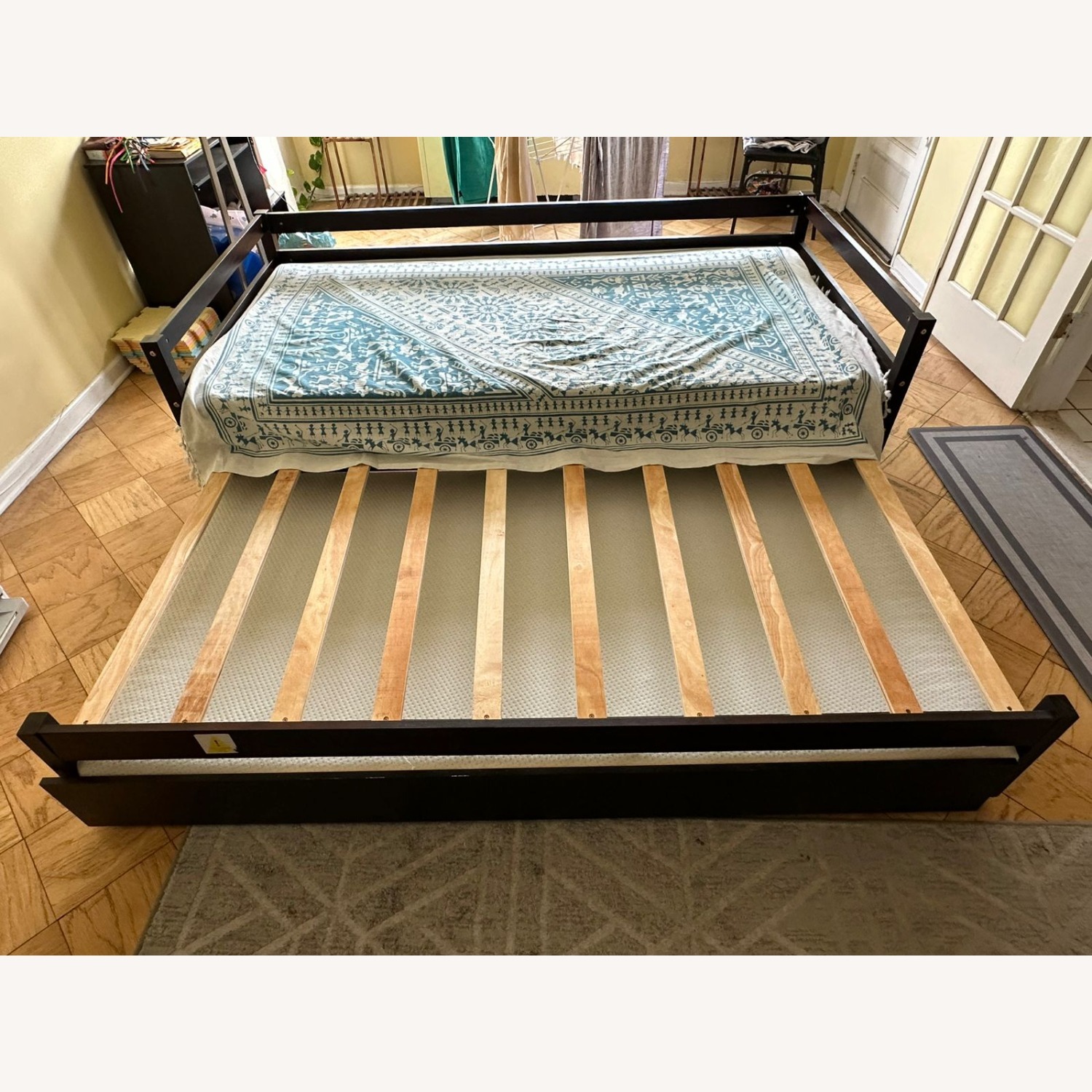 Dark Brown Wood Daybed - image-3