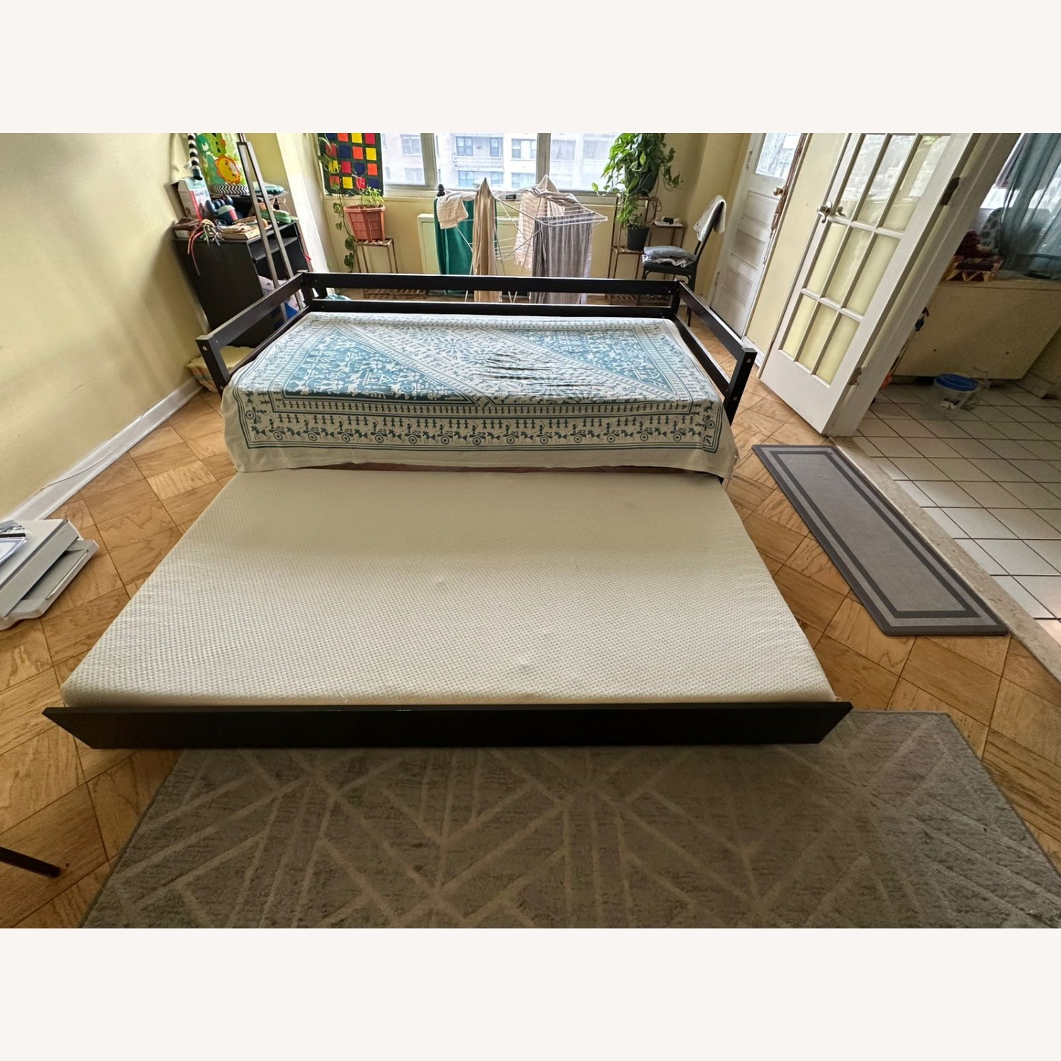 Dark Brown Wood Daybed - image-2