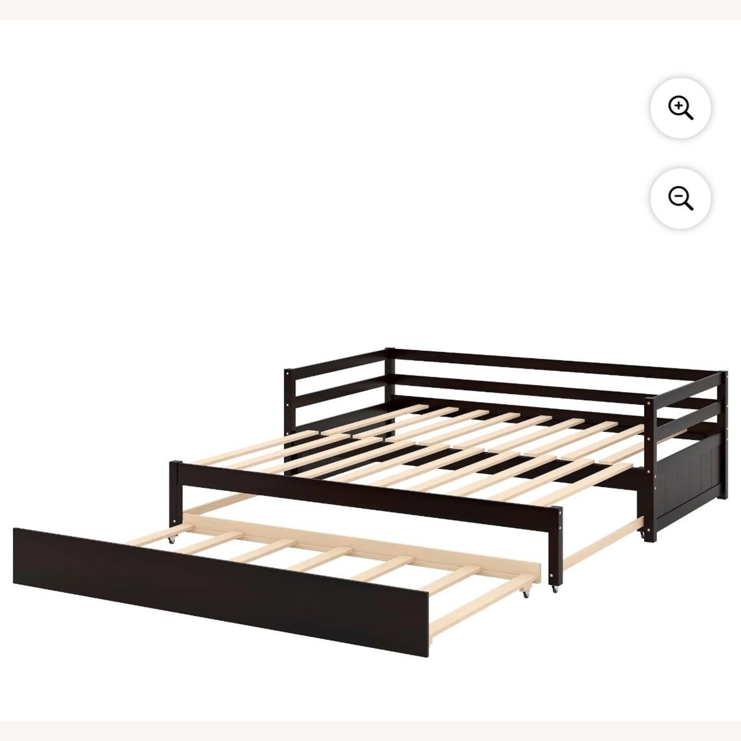 Dark Brown Wood Daybed - image-5