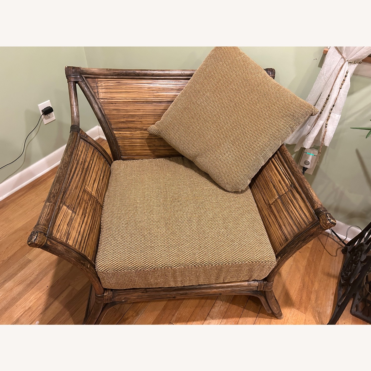 Natural Rattan Armchair - image-1