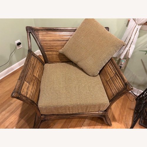 Used Natural Rattan Armchair for sale on AptDeco