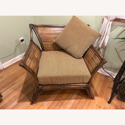 Used Natural Rattan Armchair for sale on AptDeco