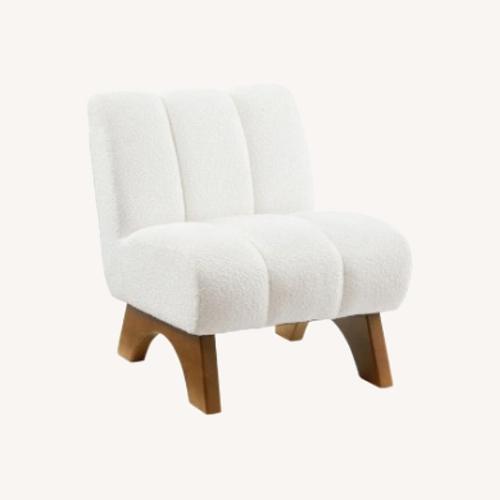 Used Pair of Modern Accent Chairs W Slip Covers for sale on AptDeco