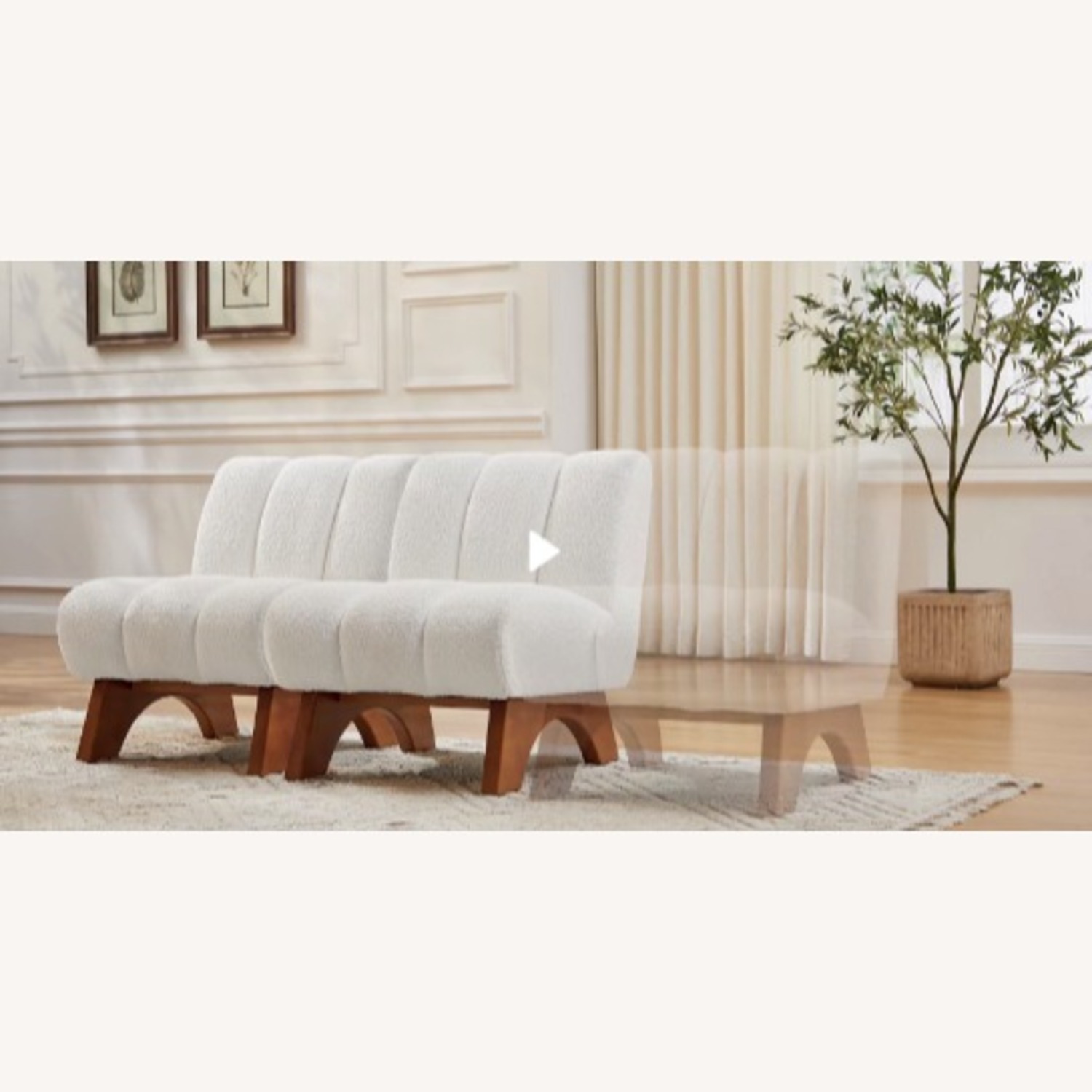 Pair of Modern Accent Chairs W Slip Covers - image-1