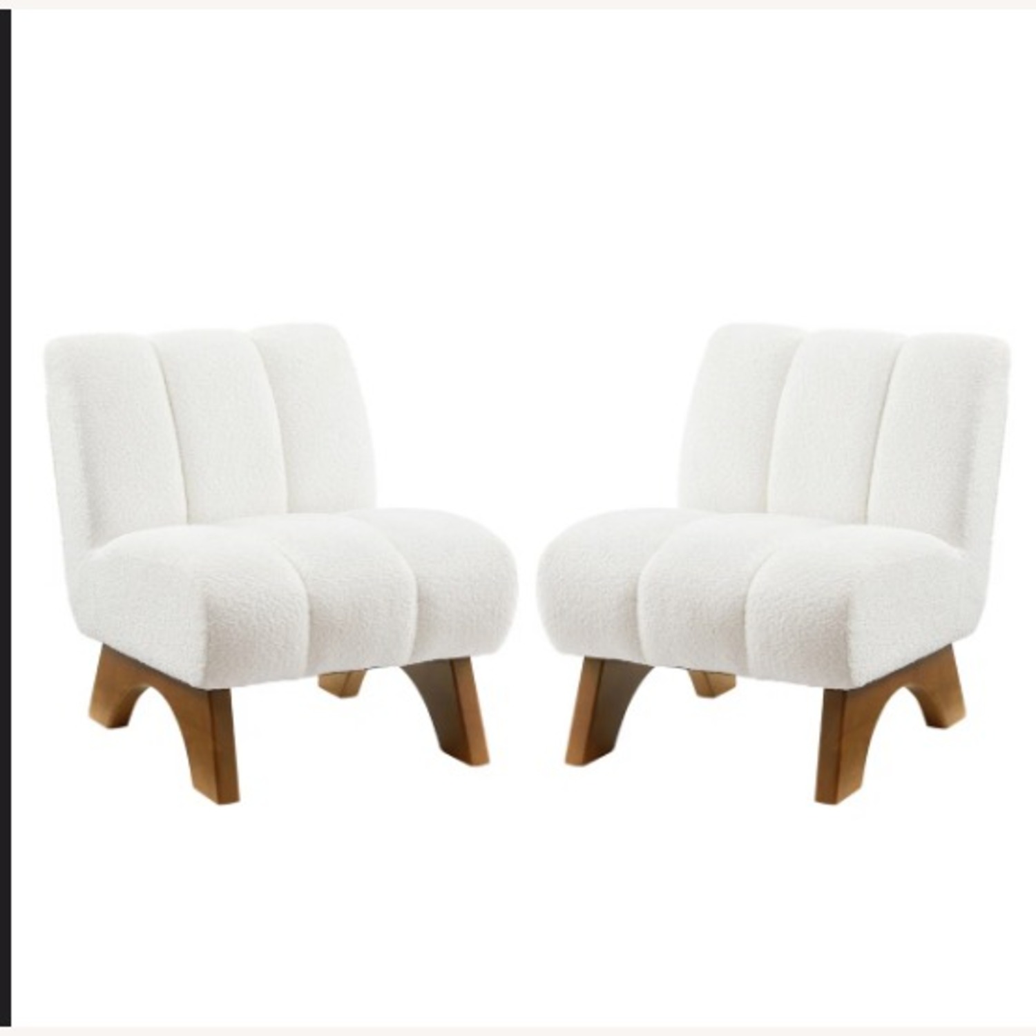 Pair of Modern Accent Chairs W Slip Covers - image-0