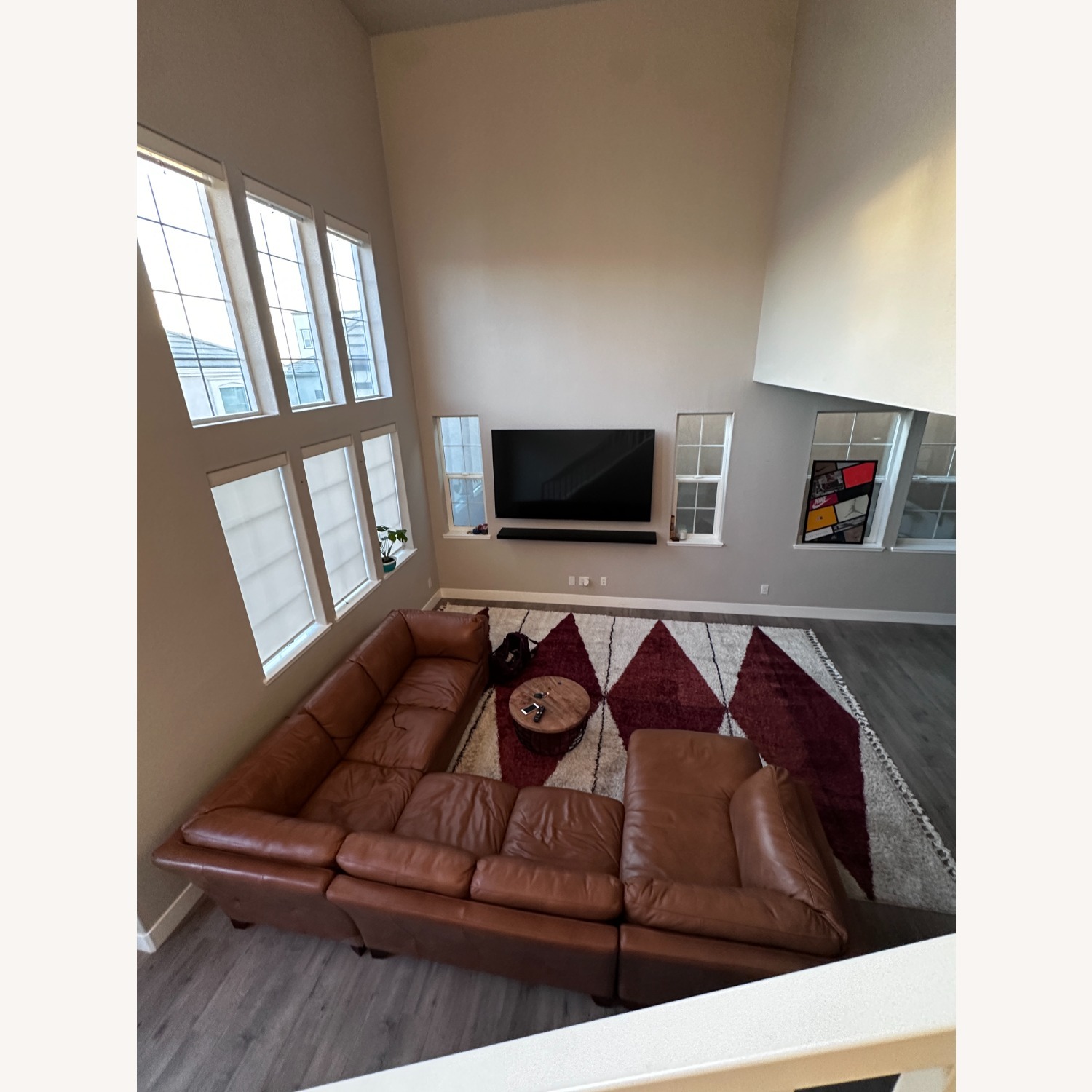 Sierra Camel Brown Leather 3 Piece Sectional - image-2