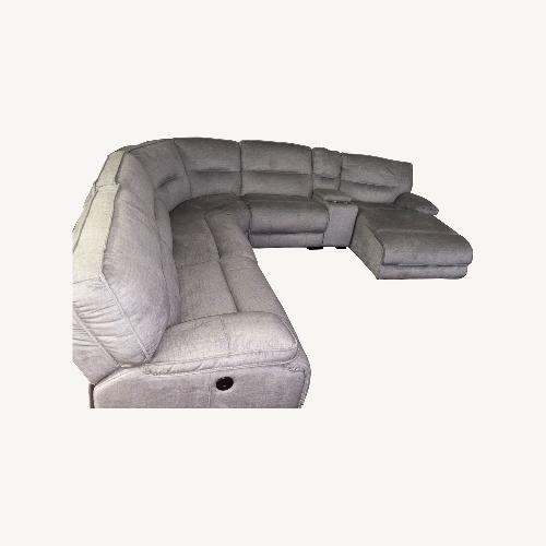 Used Vintage/Antique Silver Fabric 3+ Seater Sofa for sale on AptDeco