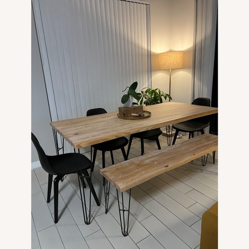 Used RoomsTo Go Palm Grove Natural Wood Dining Set for sale on AptDeco