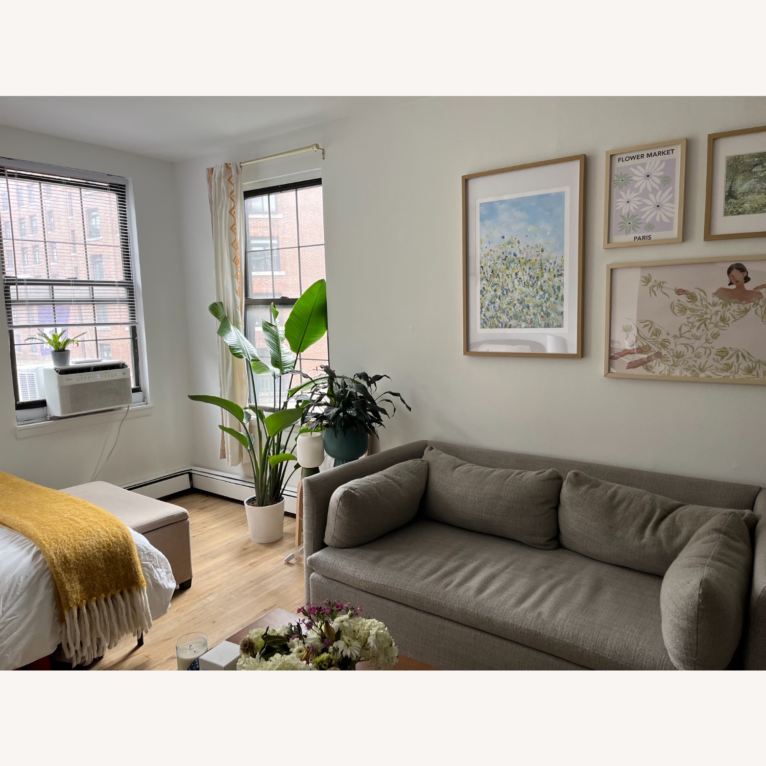 West Elm Shelter Light Gray Shelter Couch 60" - image-1