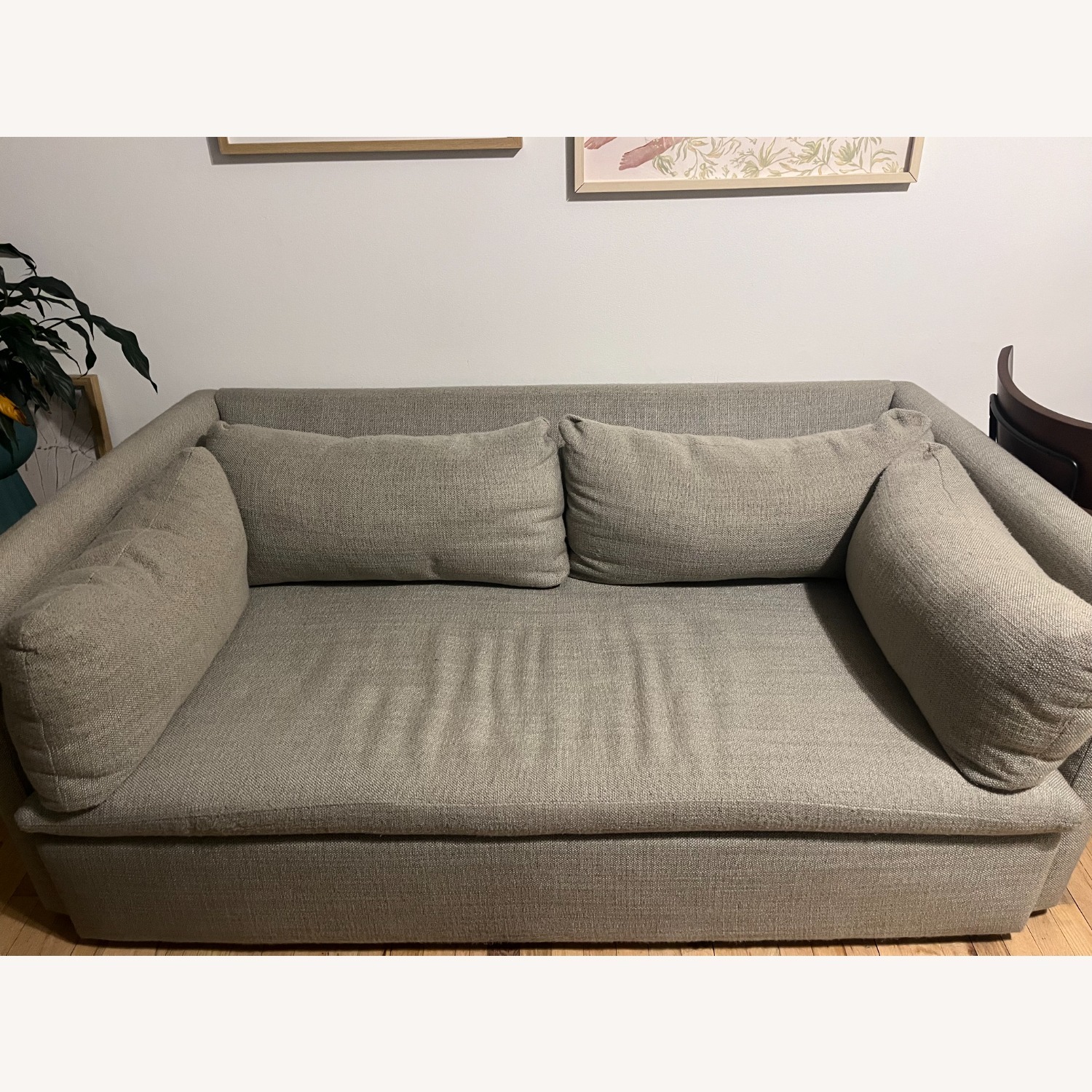 West Elm Shelter Light Gray Shelter Couch 60" - image-3