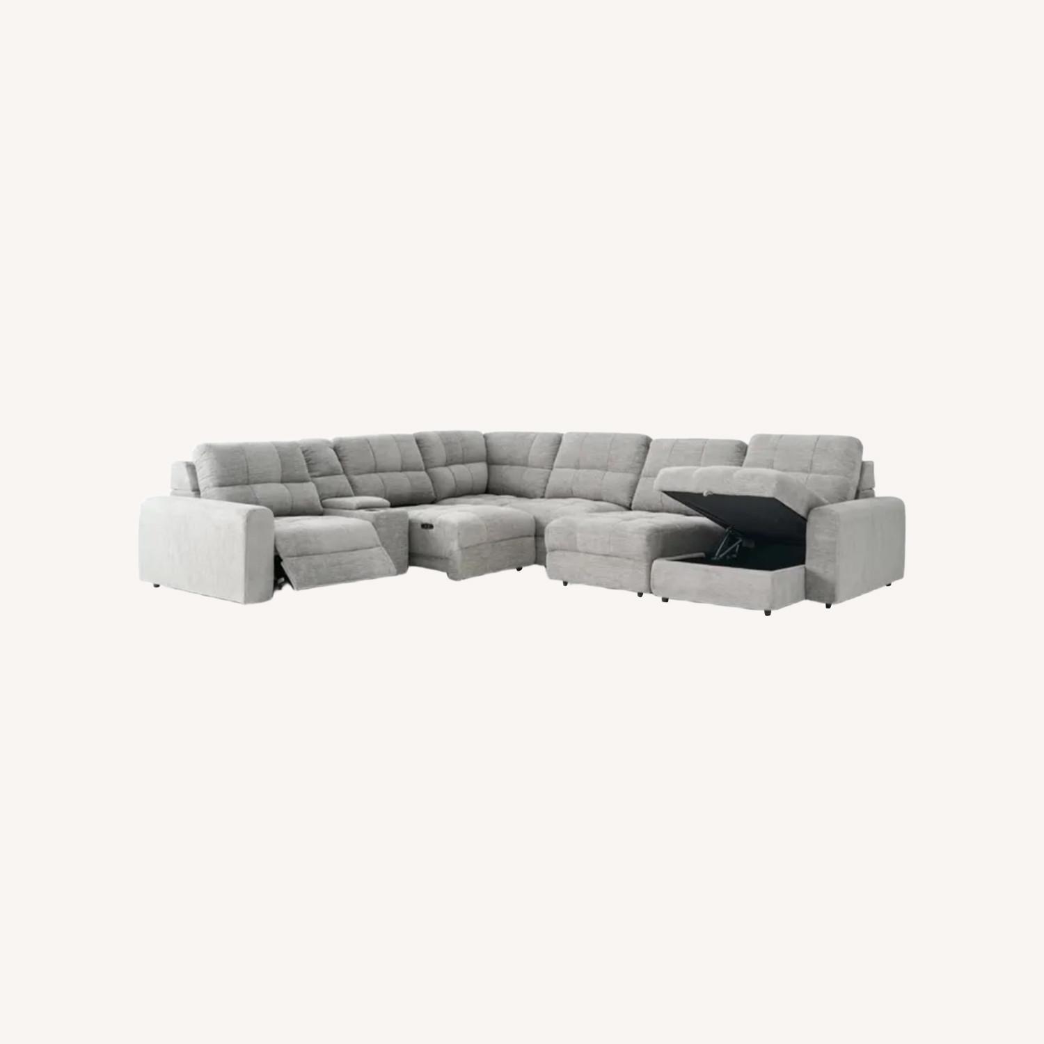 Light Gray Power Sectional - image-0