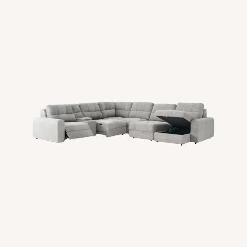 Used Light Gray Power Sectional for sale on AptDeco