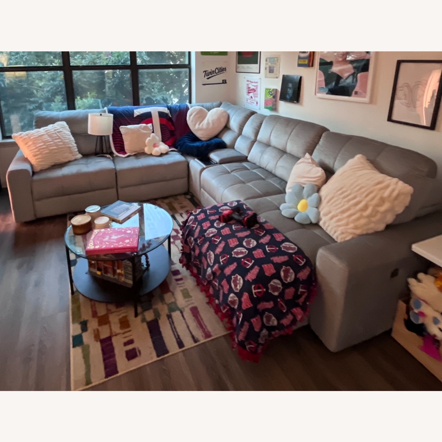 Light Gray Power Sectional - image-5