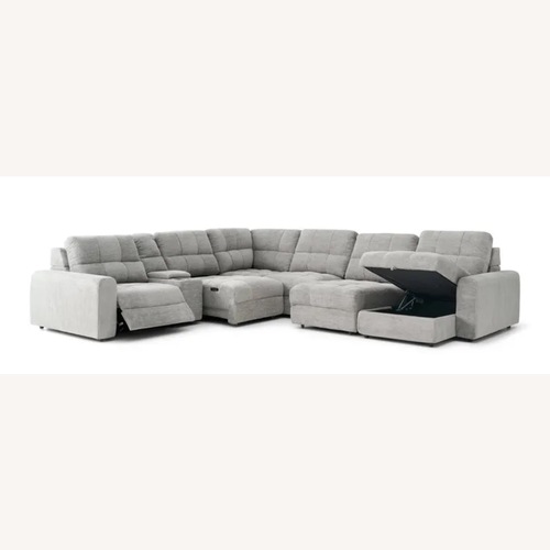 Used Light Gray Power Sectional for sale on AptDeco