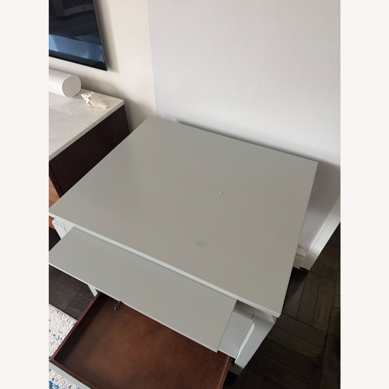 Ballard Designs Sophie Side Table, Blue Gray - image-2