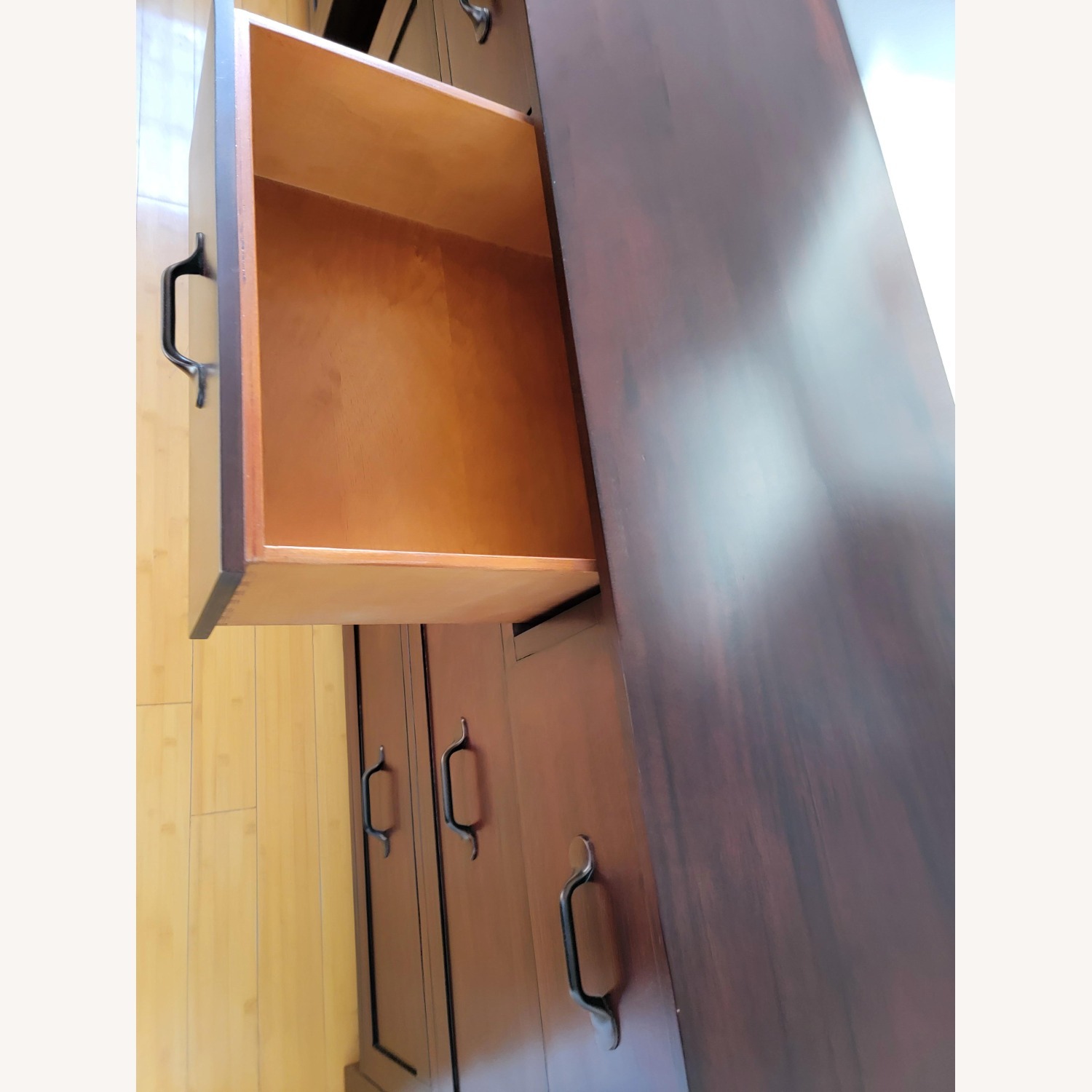 Pottery Barn Stratton Extra Wide Dresser Mahogany - image-5