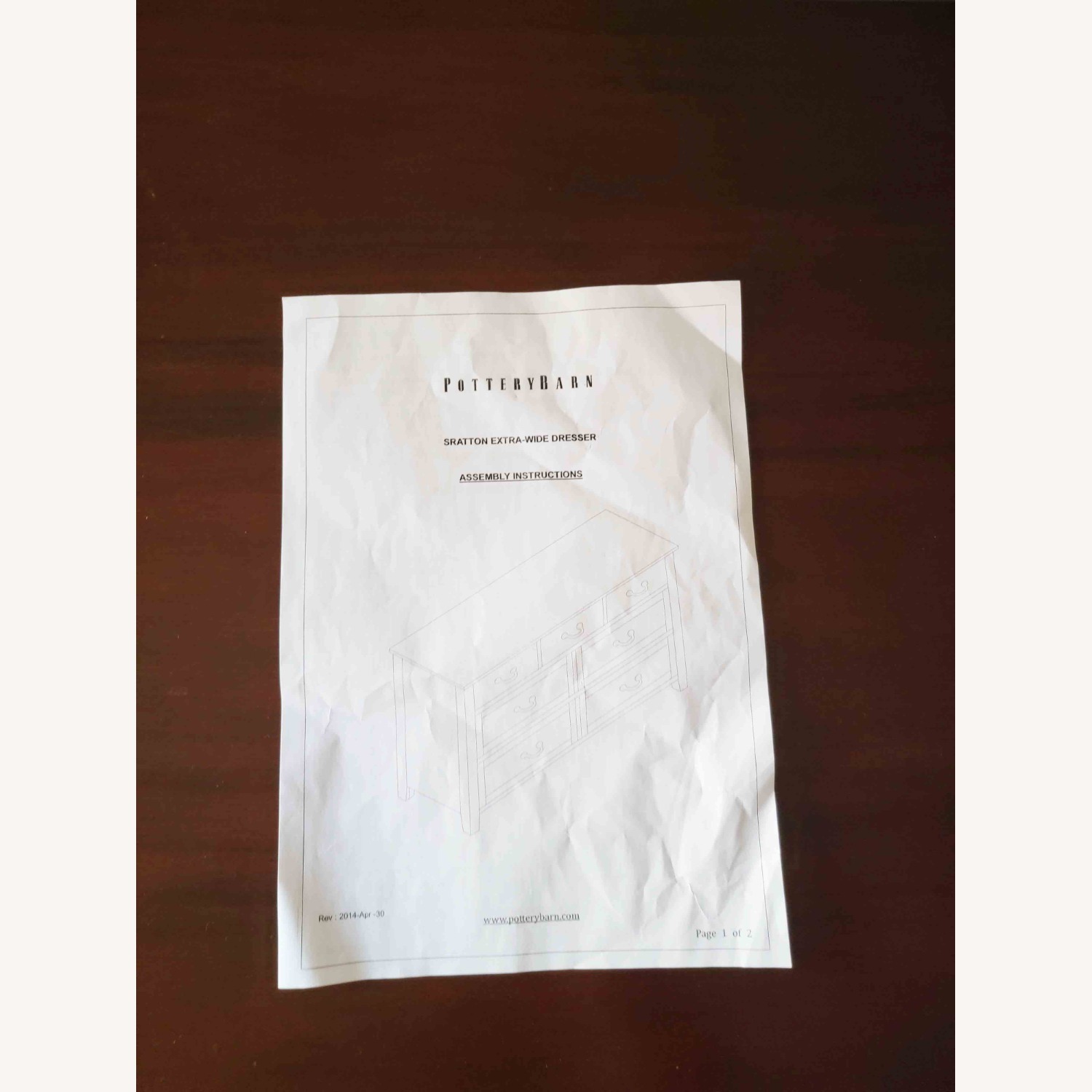 Pottery Barn Stratton Extra Wide Dresser Mahogany - image-8