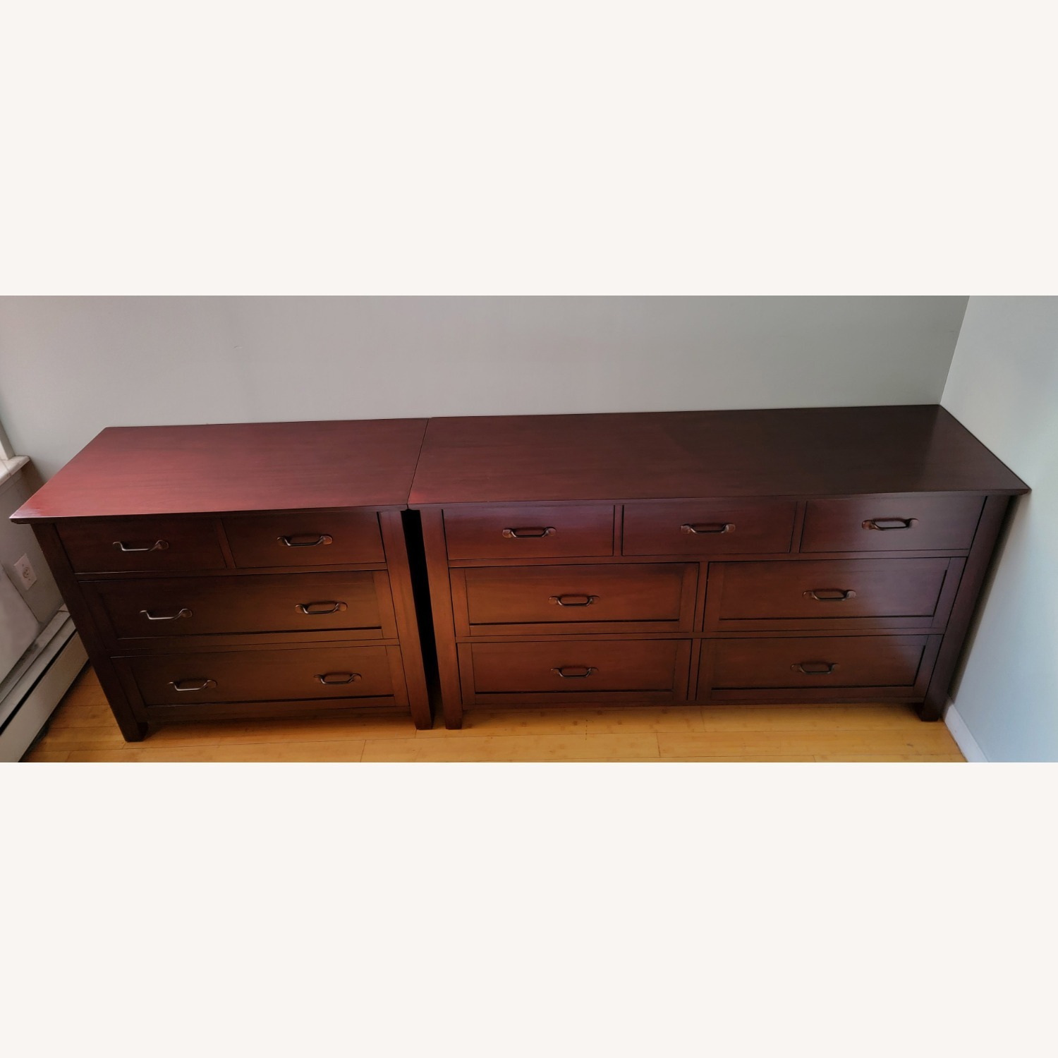 Pottery Barn Stratton Extra Wide Dresser Mahogany - image-2