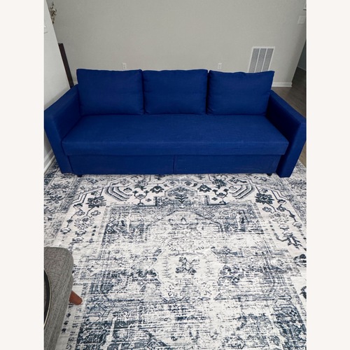 Used IKEA Friheten Blue Fabric Sleeper Sofa for sale on AptDeco
