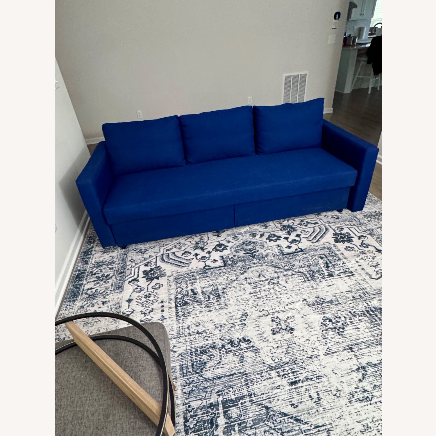 IKEA Friheten Blue Fabric Sleeper Sofa - image-4