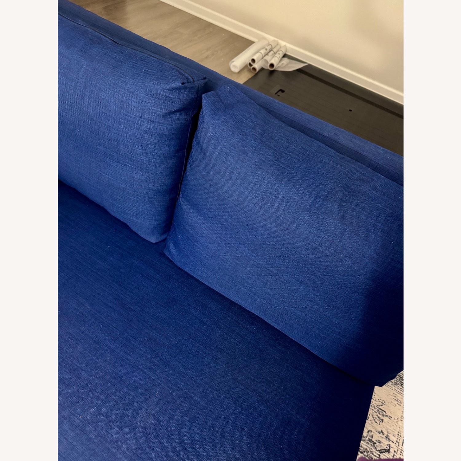 IKEA Friheten Blue Fabric Sleeper Sofa - image-2