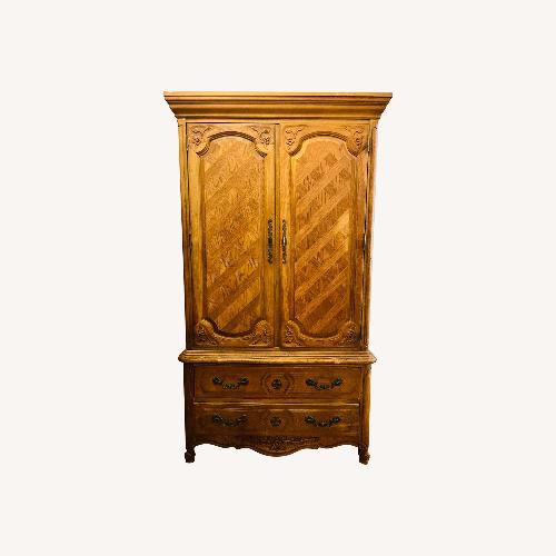 Used Vintage/Antique Natural Wood Armoire for sale on AptDeco