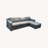 Shasta Chambray Square Arm W Chaise Sectional