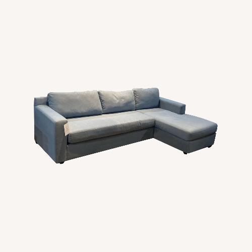Used Shasta Chambray Square Arm W Chaise Sectional for sale on AptDeco