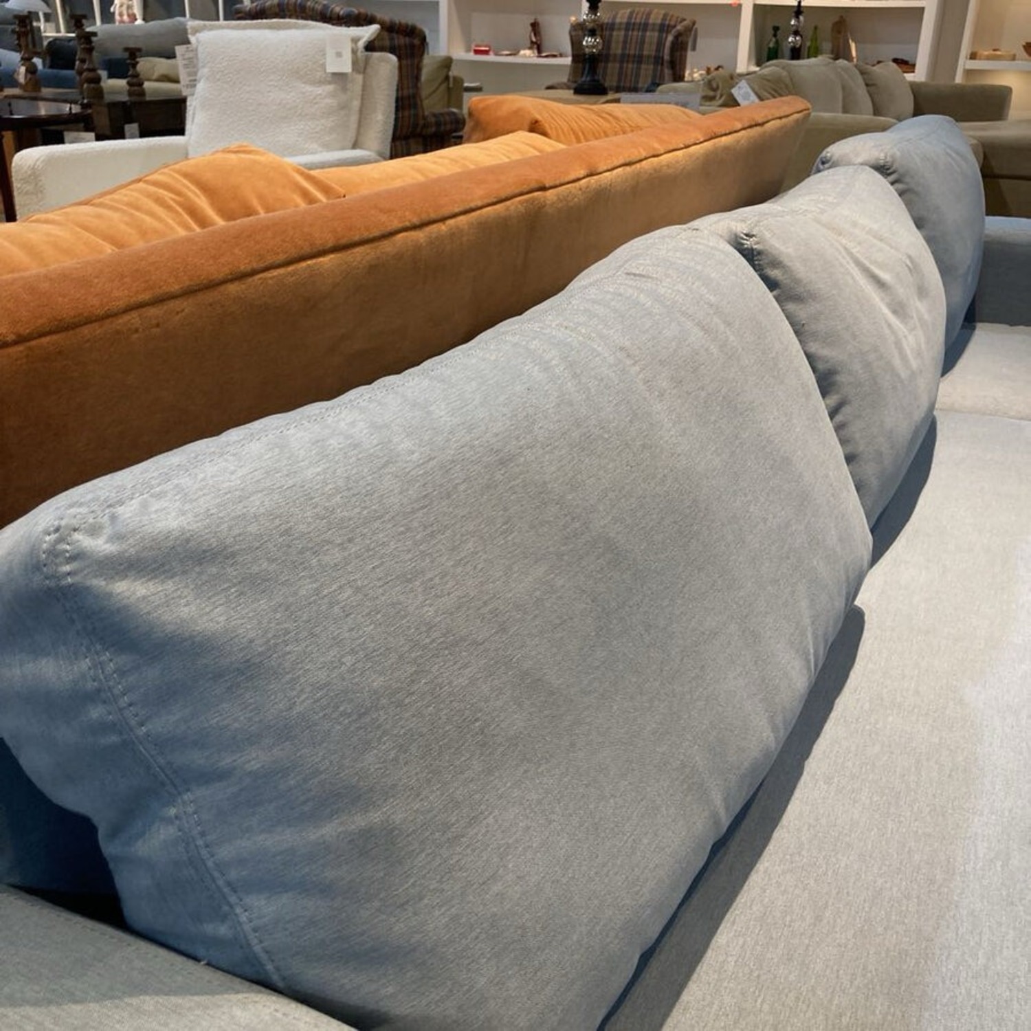 Shasta Chambray Square Arm W Chaise Sectional - image-7