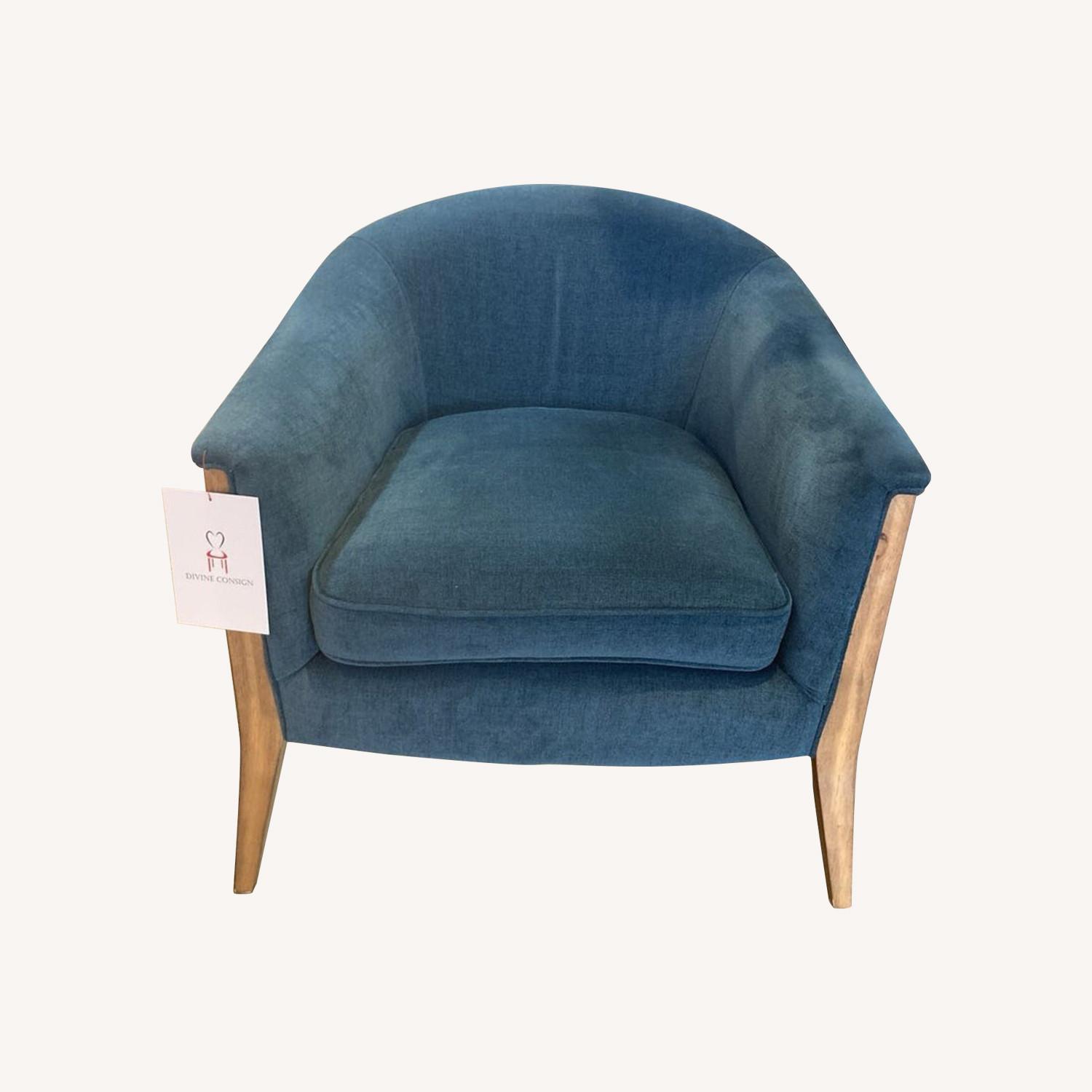 Four Hands Nomad Lounge Chair Plush Azure - image-0