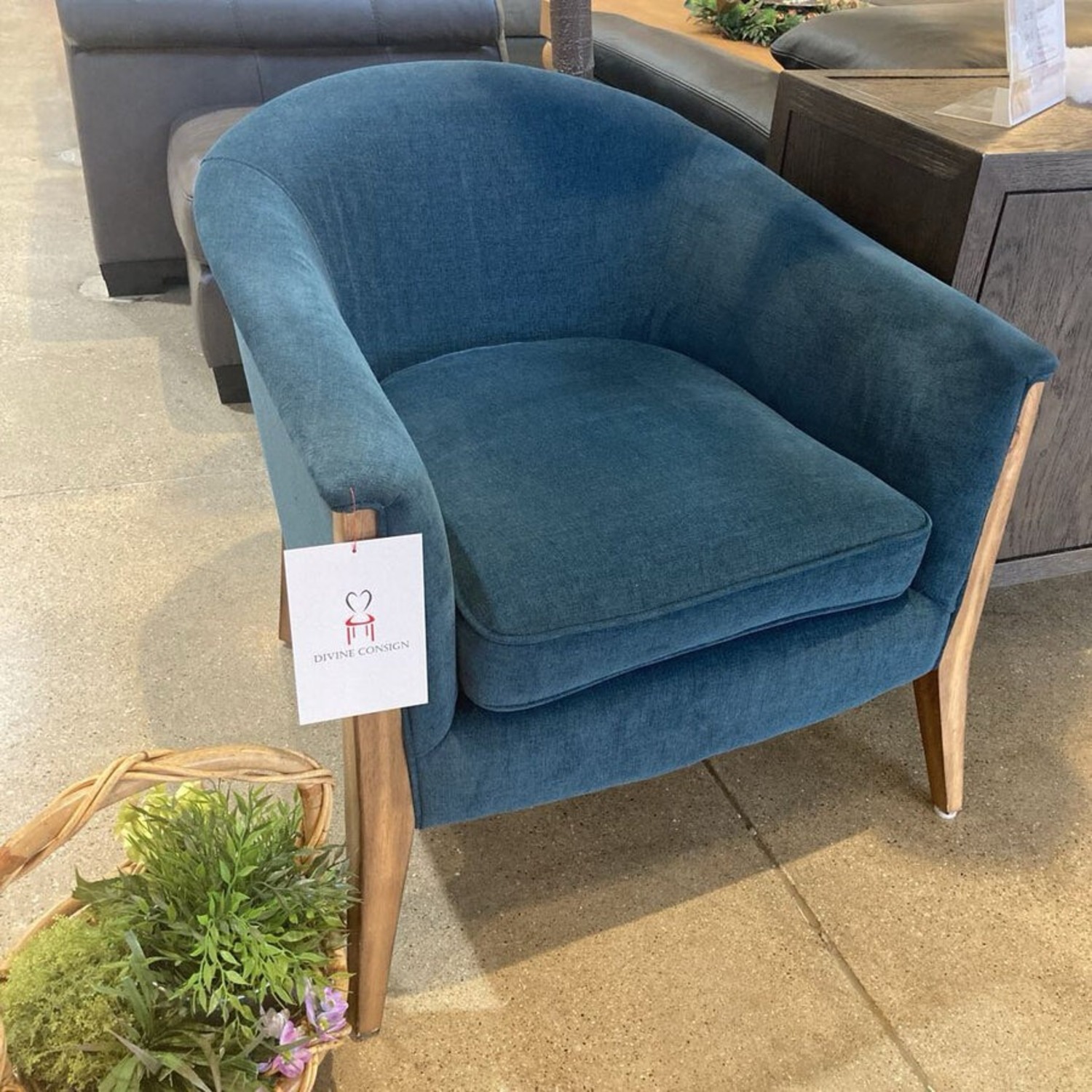 Four Hands Nomad Lounge Chair Plush Azure - image-1