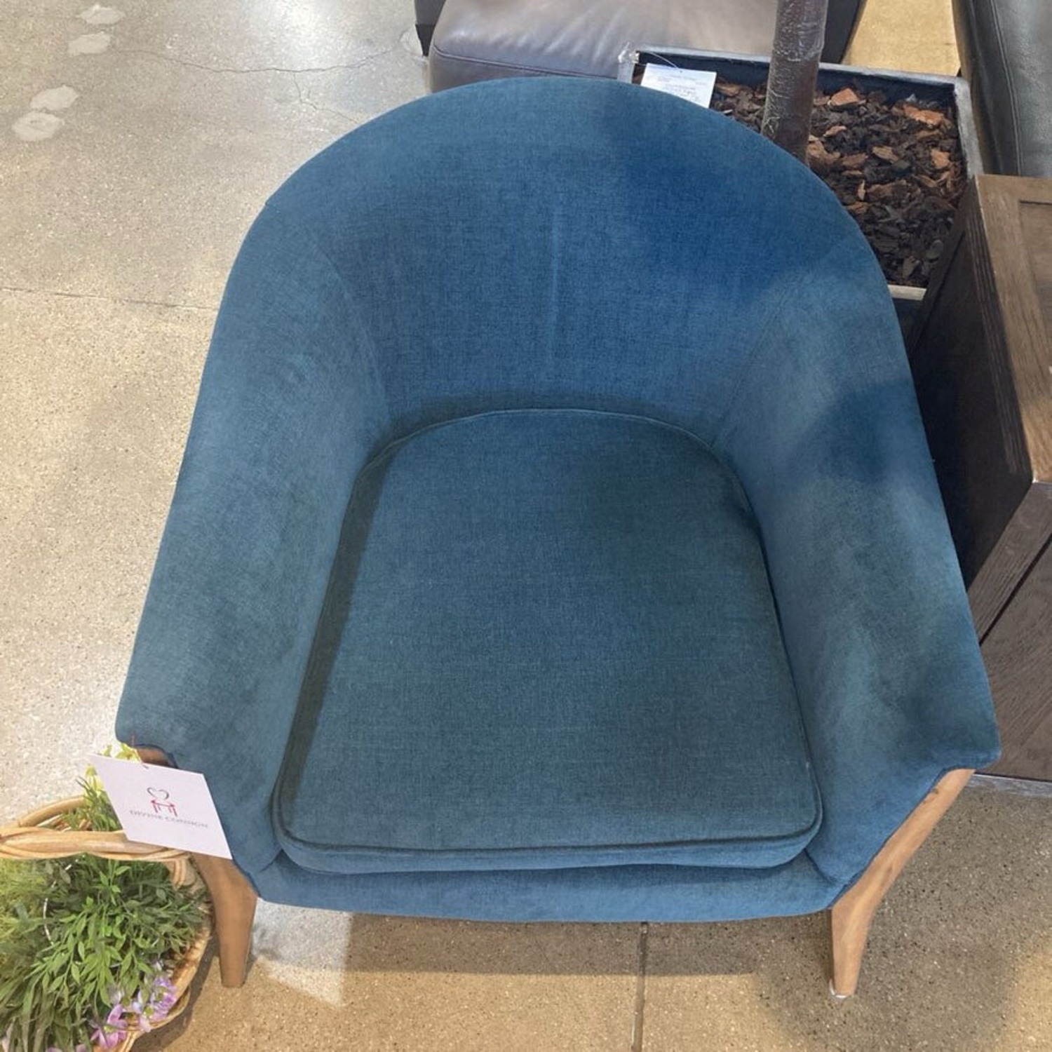 Four Hands Nomad Lounge Chair Plush Azure - image-3