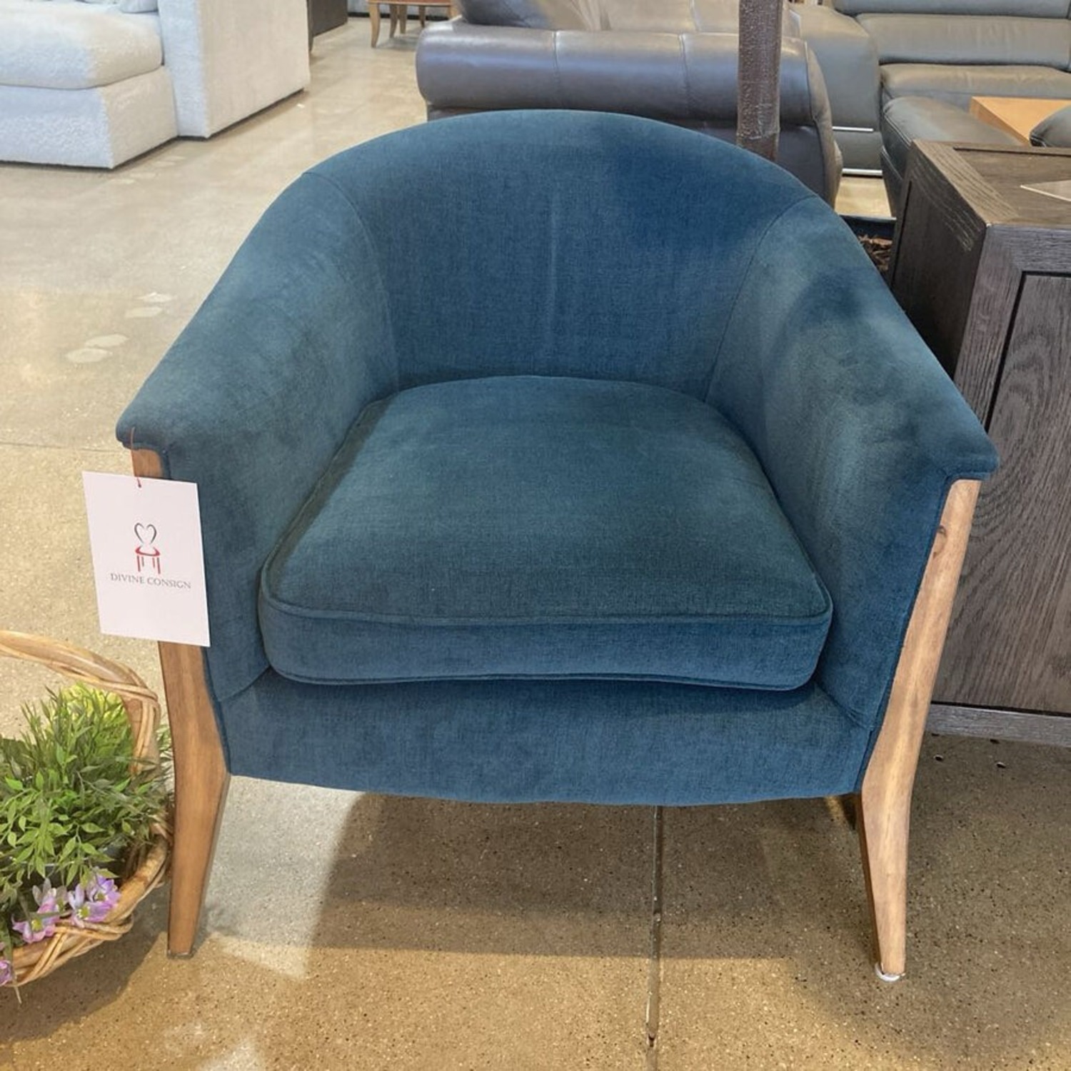 Four Hands Nomad Lounge Chair Plush Azure - image-2