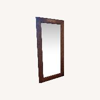 Z Gallerie Light Brown Faux Leather Mirror