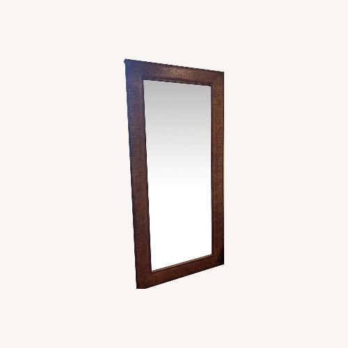 Used Z Gallerie Light Brown Faux Leather Mirror for sale on AptDeco