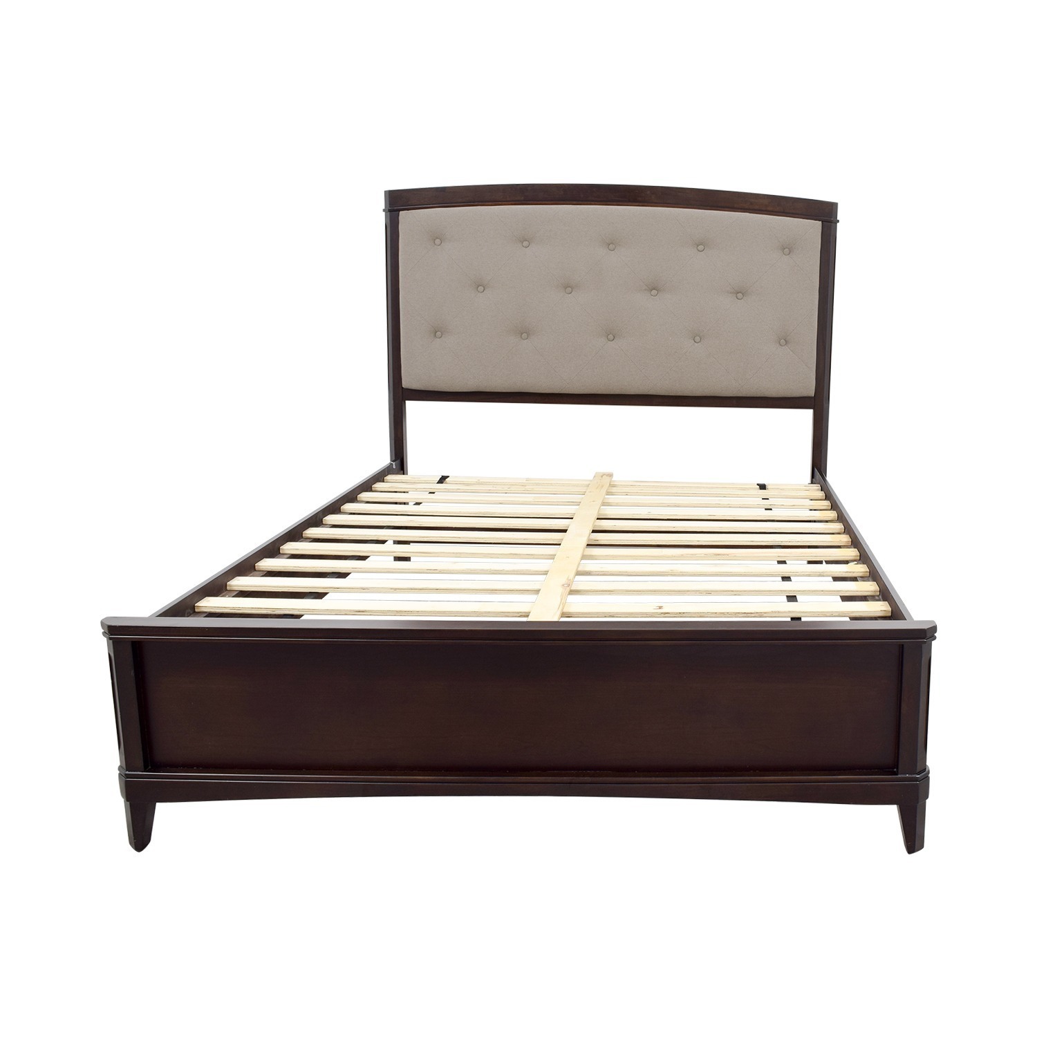 Raymour & Flanigan Dark Brown Wood Headboard - image-3
