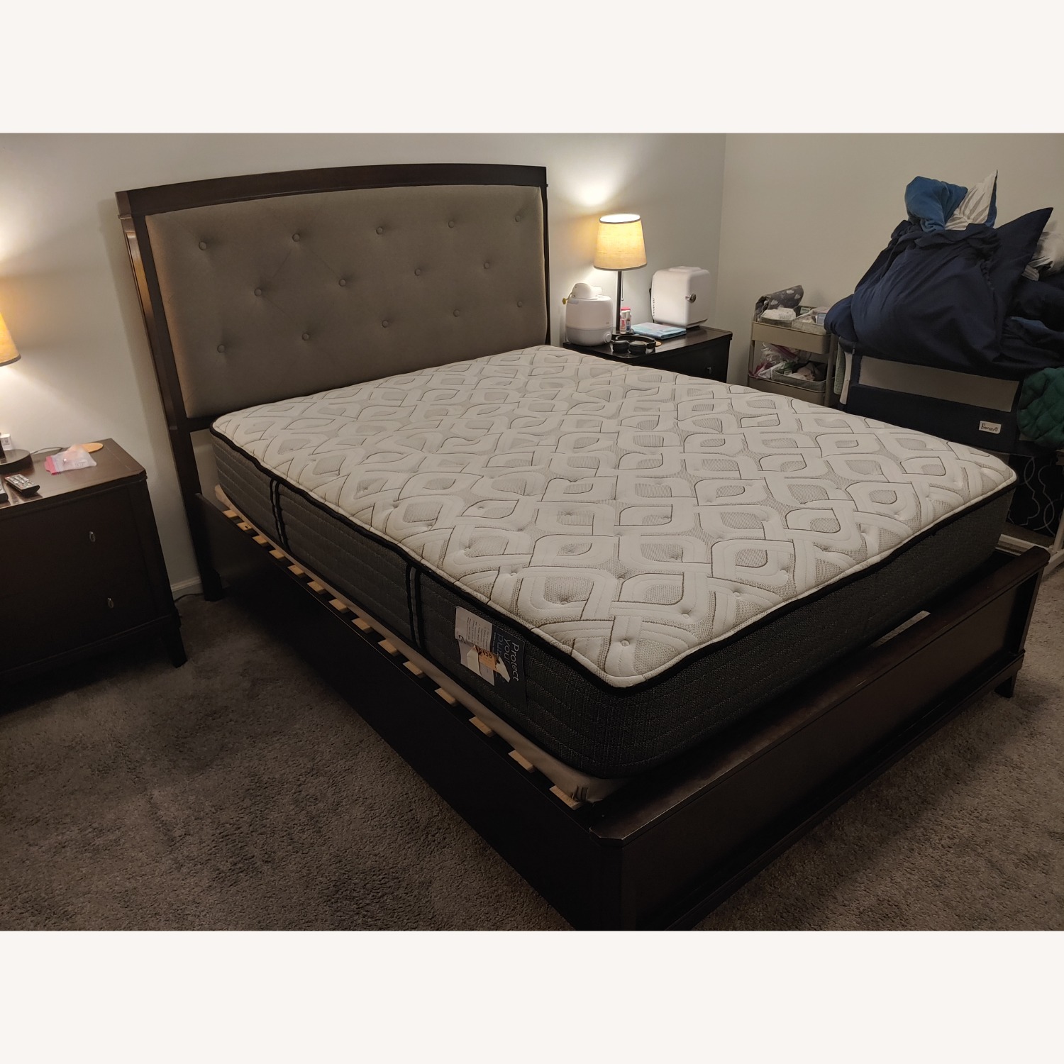 Raymour & Flanigan Dark Brown Wood Headboard - image-4