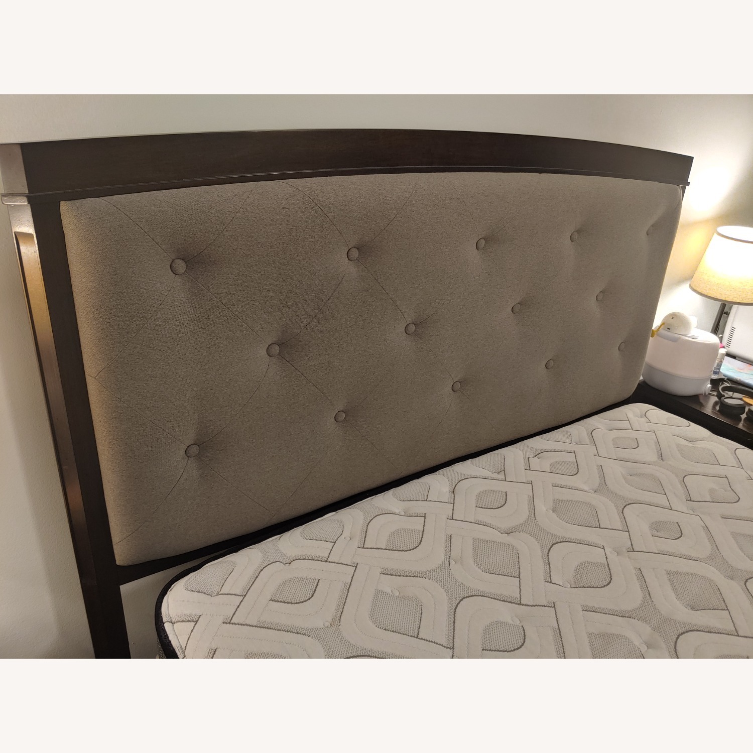 Raymour & Flanigan Dark Brown Wood Headboard - image-2