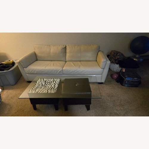 Used Palliser Natural Leather 2 Seater Sofa for sale on AptDeco