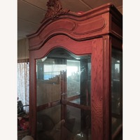 Vintage/Antique Dark Brown Mirrored Glass Armoire