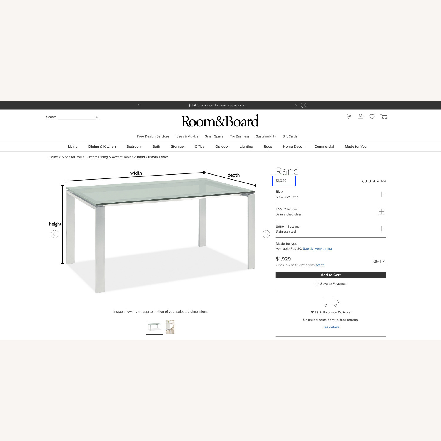 Room & Board White Glass Dining Table - image-6