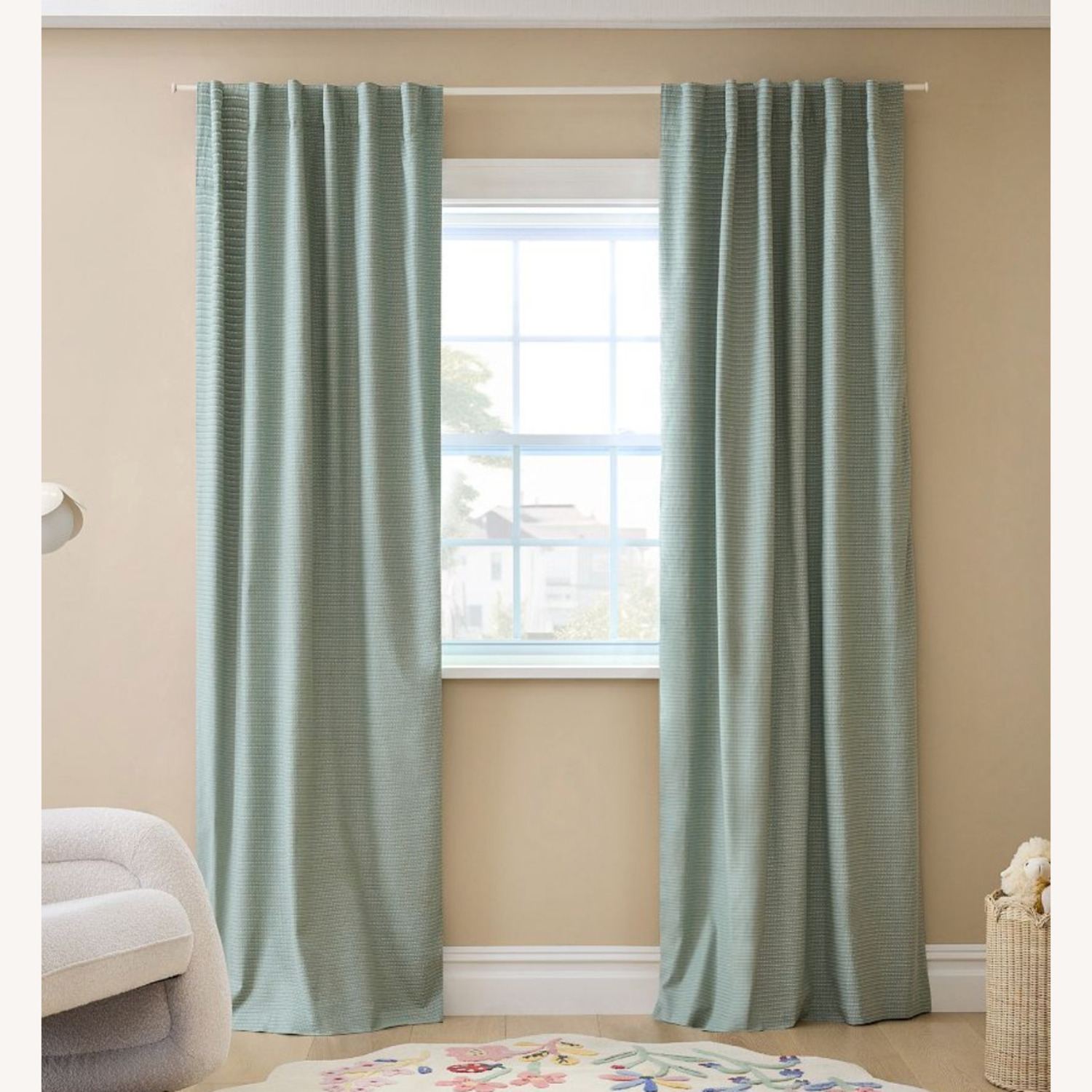 West Elm Kids Blackout Curtains (Sage) - image-1