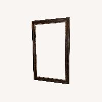 Dark Brown Wood Wall Mirror