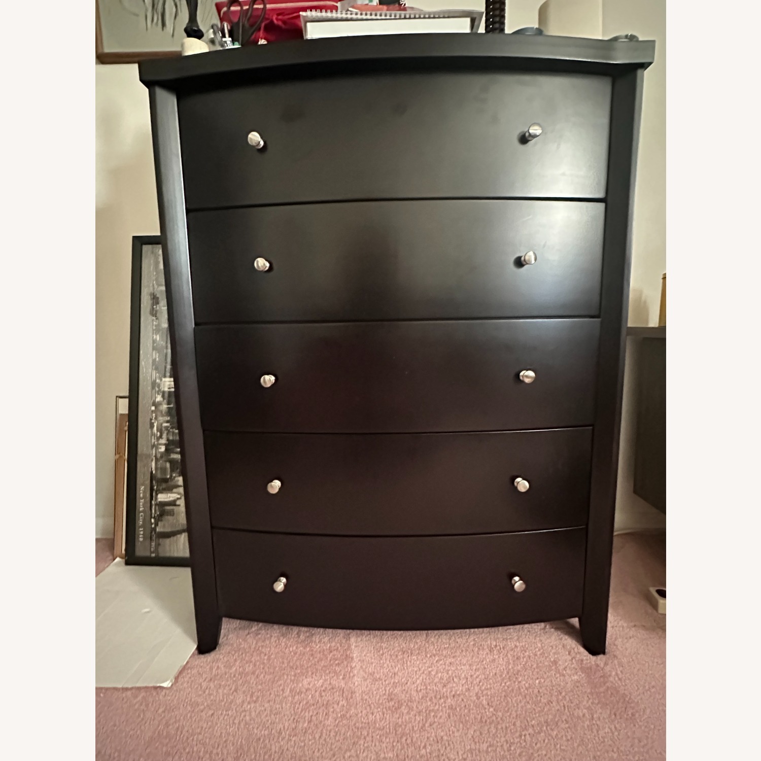 Dark Brown Wood Dresser - image-3