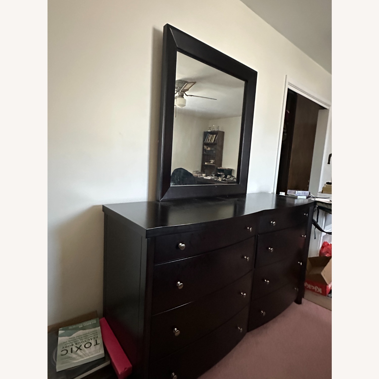 6 Drawer Dresser With Vanity Mirror - image-1