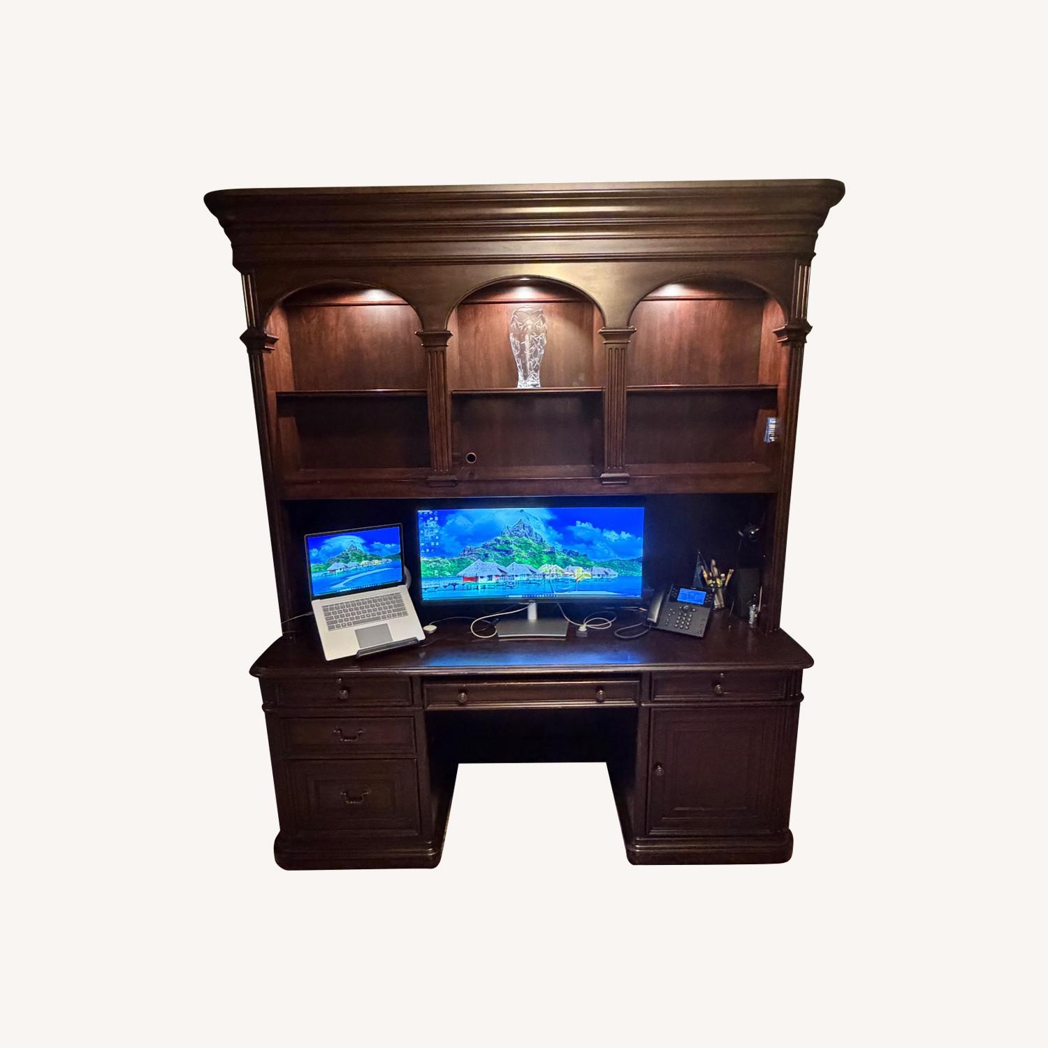 Hooker Furniture Computer Desk and Credenza - image-0